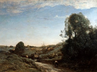 The Horsecart ، ذاكرة ماركوسي بالقرب من مونتليري ، 1855 بواسطة جان بابتيست كميل كوروت