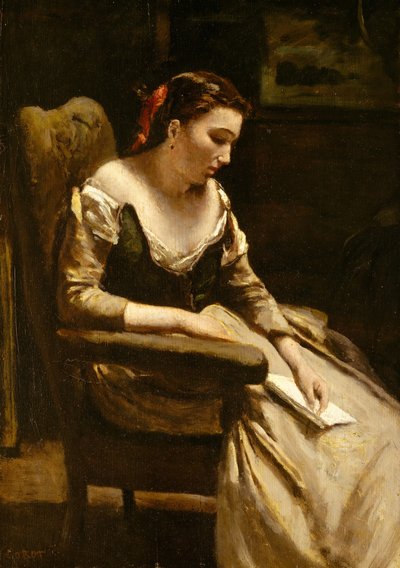 الرسالة ، كاليفورنيا. 1865. بواسطة جان بابتيست كميل كوروت