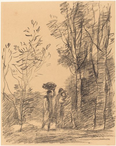 الاجتماع في الغابة (La Rencontre du bosquet) بواسطة جان بابتيست كميل كوروت