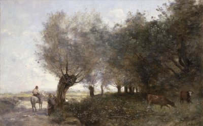 الصفصاف في La Pointe de L "Ile بواسطة جان بابتيست كميل كوروت