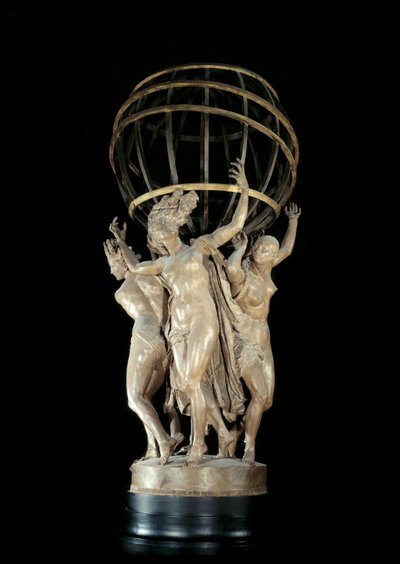 الأجزاء الأربعة من العالم التي تدعم النحت الأرضي لجان بابتيست (جان بابتيست) كاربو (1827-1875) في القرن التاسع عشر باريس ، متحف أورسيه بواسطة جان بابتيست كاربو