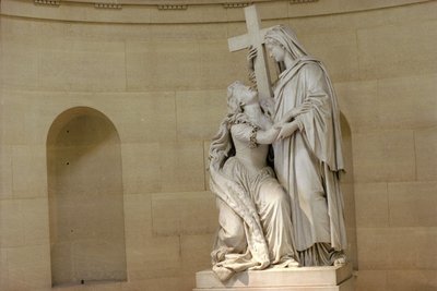 ماري أنطوانيت (1755-1793) التي يحتفظ بها الدين ، 1825 (رخام) (انظر أيضًا 252689) بواسطة جان بابتيست كورتوت