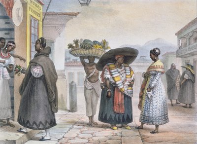 الزنوج الحرون يكسبون لقمة العيش من عملهم ، من "Voyage Pittoresque et Historique au Bresil" ، 1839 (نقش الألوان) بواسطة جان بابتيست ديبرت