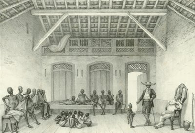 محل لبيع العبيد 1835. بواسطة جان بابتيست ديبرت