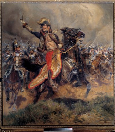 الحرب النابليونية: "" آخر منصب للجنرال أنطوان تشارلز إيرل من لاسال (1775-1809) ، قُتل في واغرام في 6 يوليو بواسطة جان بابتيست إدوارد التفاصيل