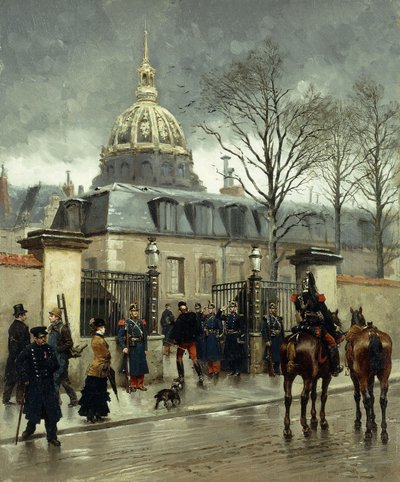خارج Les Invalides ، باريس ، بواسطة جان بابتيست إدوارد التفاصيل