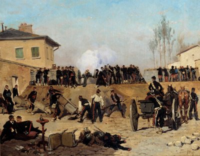 حصار باريس: "" قتال في فيلجويف في 19/09/1870 "لوحة رسمها إدوارد ديتايل (1848-1912) 1870 صن. 0،55x0،67 م باريس ، متحف دورسيه بواسطة جان بابتيست إدوارد التفاصيل