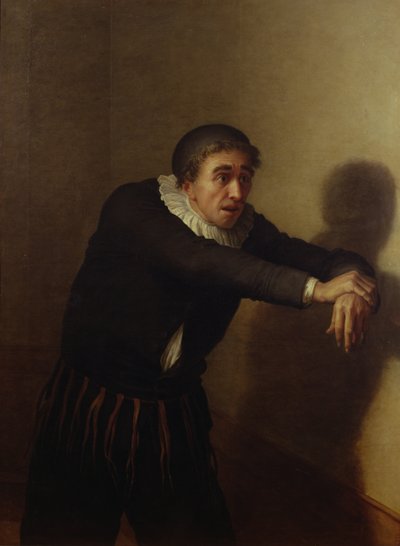 الممثل Grandmesnil (fl.1790) مثل Harpagon في "The Miser" بواسطة جان بابتيست فرانسوا ديسوريا