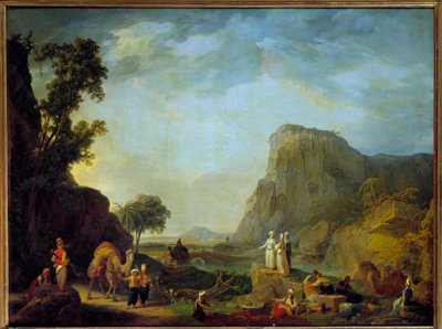 رسم المناظر الطبيعية الشرقية لجان بابتيست هيلير (1753-1822 تقريبًا) القرن التاسع عشر. 0،65x0،85 م بواسطة جان بابتيست هيلير
