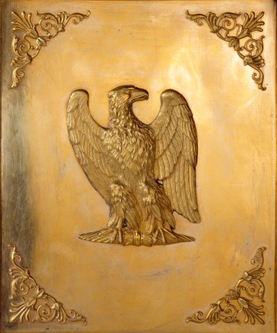 غطاء مزين للنسر الإمبراطوري ، رمز الإمبراطور نابليون الأول (1769-1821) أدركه جان بابتيست إيزابي (1767-1855) مجموعة خاصة 1814 بواسطة جان بابتيست إيسابي
