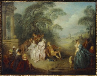 جمعت في حديقة لوحة رسمها جان بابتيست باتر (1695-1736) القرن الثامن عشر بواسطة جان بابتيست جوزيف باتر