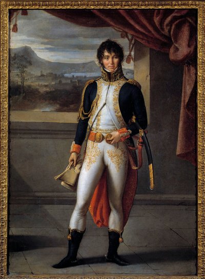 صورة بالحجم الكامل ليواكيم مراد (1767-1815) مارشال فرنسا رسم جان بابتيست جوزيف ويكار (1762-1834) 1808 صن. 0.56x0.73 م ليل ، متحف الفنون الجميلة - صورة كاملة الطول ليواكيم مراد (1767-1815) ، مارشال فرنسا. اللوحة بواسطة جان ب بواسطة جان بابتيست جوزيف ويكار