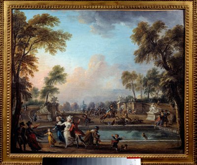 The charge of the Prince of Lambesc in the Jardin des Tuileries on July 12 بواسطة جان بابتيست لالماند