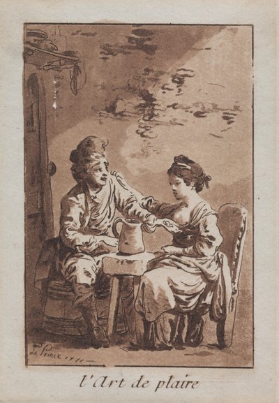فن الإرضاء ، 1771. بواسطة جان بابتيست لو برنس