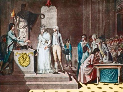 الزواج الجمهوري - الزواج الجمهوري - بعد Aquatinte بواسطة جان بابتيست ماليت (1759-I835) - القرن الثامن عشر بواسطة جان بابتيست ماليت