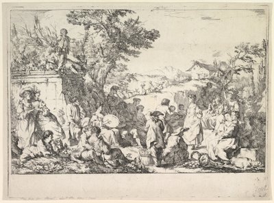 مهرجان Village Festival Village في الريف الروماني ، كاليفورنيا. 1735-40. بواسطة جان بابتيست ماري بيير