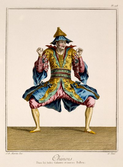 Chinois ، من "Ballet des Indes Galantes" ، أواخر القرن الثامن عشر (النقش اليدوي) بواسطة جان بابتيست مارتن