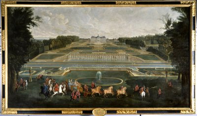 ماري ليسكسزينسكا ، ملكة فرنسا (1703-1768) (Leczinska ، Lescszinka ، Leszinka) في حدائق قلعة Vaux Le Vicomte (Vaux-Le-Vicomte) لوحة رسمها جان بابتيست مارتن (1659-1735) 1728 شاتو دو فو لو فيزومت. - ماري ليسكسزينسكا ، ملكة ف بواسطة جان بابتيست مارتن