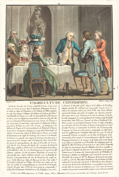 تعتبر الزراعة ، Comte de Veaux بواسطة جان بابتيست موريت بعد أنطوان فرانسوا سيرجنت