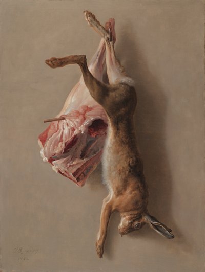 أرنب وساق خروف بواسطة Jean-Baptiste Oudry