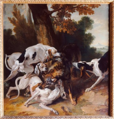 J. - B. Oudry، L&39;hallali du loup (Wolfsjagd) بواسطة جان بابتيست أودري