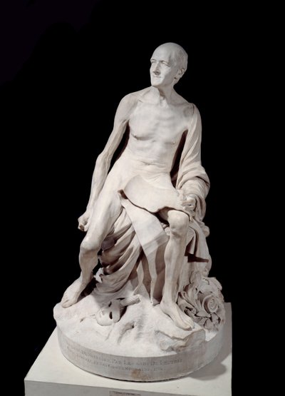 فرانسوا ماري أرويه ديت فولتير نو (1694-1778) منحوتة من الرخام لجان بابتيست بيغال (1714-1785) 1776 صن. 1.5 م باريس ، متحف اللوفر بواسطة جان بابتيست بيغال