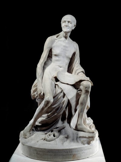 فرانسوا ماري أرويه ديت فولتير نو (1694-1778) منحوتة من الرخام لجان بابتيست بيغال (1714-1785) 1776 صن. 1.5 م باريس ، متحف اللوفر بواسطة جان بابتيست بيغال