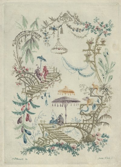 Chinoiserie from New Suite of Chinese Arabesque Notebooks، 1790-99. بواسطة جان بابتيست بيلمينت