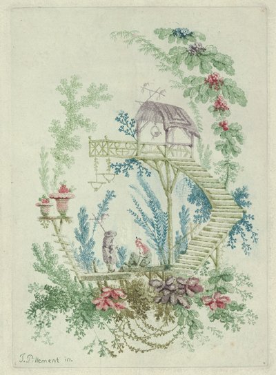 Chinoiserie من مجموعة جديدة من دفاتر الملاحظات للرسومات الصينية ، 1790-99. بواسطة جان بابتيست بيلمينت