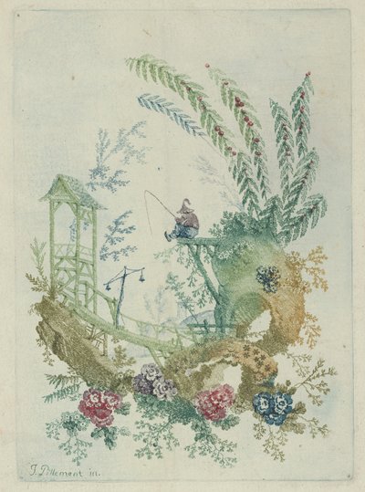 تصميم زخرفة من Nouvelle Suite de Cahiers de Dessins Chinois ، 1790. بواسطة جان بابتيست بيلمينت
