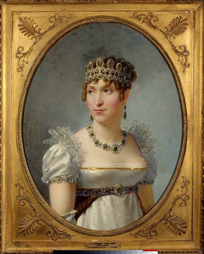 صورة للملكة هورتنس دي بوهارنيه (1783-1837) ملكة هولندا ، زوجة لويس بونابرت وهي ابنة الإمبراطورة جوزفين دي بوهارنيه وأم نابليون الثالث المستقبلي. رسم جان بابتيست ريغنولت (1754-1829) 1810 صن. بواسطة جان بابتيست ريغنولت