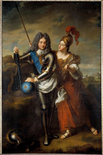 صورة للريجنت فيليب الثاني دوق أورليانز (1674-1723) وماري ماجديلين من فيوفيل ، كونتيسة بارابير (1693-1750) لوحة رسمها جان بابتيست سانتيري (1651-1717) 1716 صن. 2،48x1،6 م فرساي ، متحف القصر بواسطة جان بابتيست سانتيري