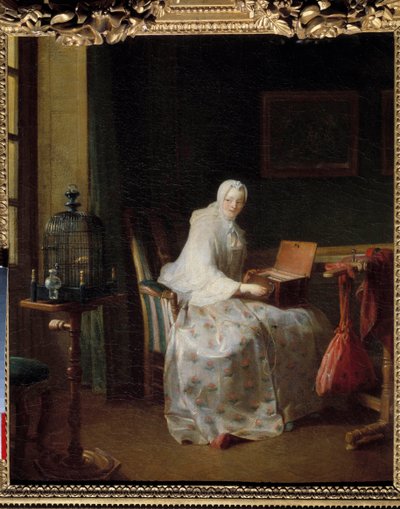 La serinette ou dame مجموعة متنوعة من الملاهي لوحة رسمها جان بابتيست سيميون شاردان (1699-1779) القرن الثامن عشر. 0.50 × 0.43 م بواسطة جان بابتيست سيميون شاردان