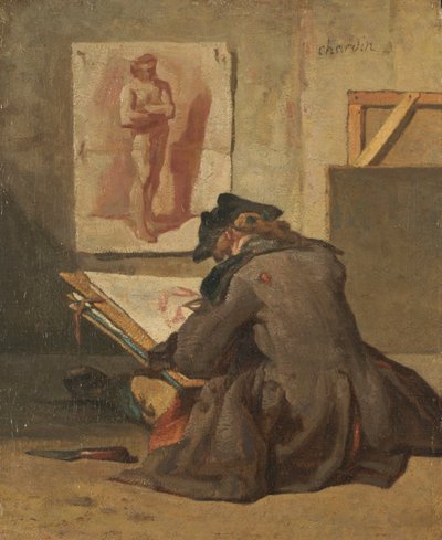 رسم الطلاب الصغار بواسطة جان بابتيست سيميون شاردان
