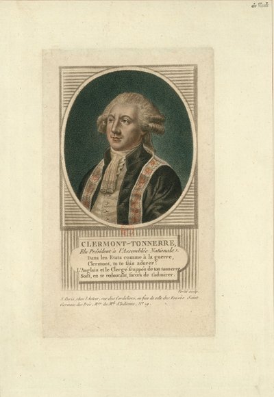 صورة ستانيسلاس ماري أديلايد ، كونت كليرمون تونير 1757-1792 ، ج. 1789. بواسطة جان بابتيست فيريت