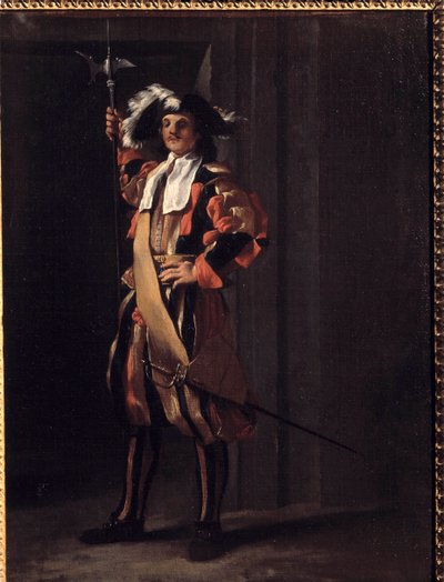 سويسرا للحرس البابوي لوحة رسمها جان باربولت (1718-1762). القرن ال 18. بيسانكون ، متحف الفنون الجميلة بواسطة جان باربولت