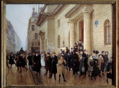 خروج من مدرسة كونكورسيه الثانوية في باريس رسم جان بيرود (1849-1935) 1903 شمس. 0.51x0.65 م باريس ، متحف كارنافالي - مغادرة ليسيه كوندورسيه ، في باريس. لوحة جان بيرود (1849-1935) بواسطة جان بيرود
