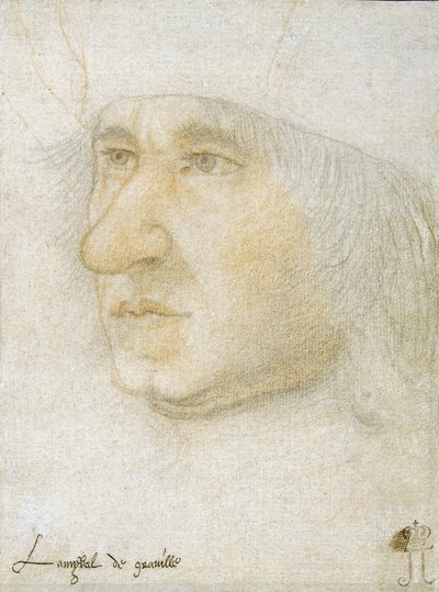 صورة لويس ماليه دي جرافيل (1438-1516) ، أميرال فرنسا par Bourdichon ، جان (1457-1521). الطباشير الأسود والتفاؤل على الورق ، الحجم: 16،9x12،7 ، أواخر القرن الخامس عشر ، متحف الإرميتاج ، سانت بطرسبرغ بواسطة جان بورديشون