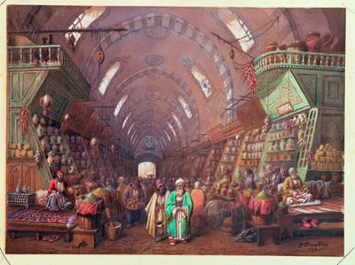 بازار في القسطنطينية 1873 بواسطة جان برينديزي