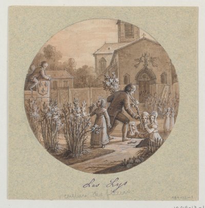 تصميم طبق خزفي مطلي ، Les Lys (Lillies) من Service de la Culture des Fleurs (خدمة زراعة الزهور) بواسطة جان تشارلز Develly