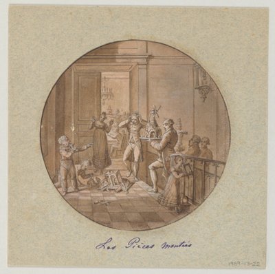 تصميم طبق بورسلين مطلي ، Les Pieces Montées (كعكات متدرجة) لخدمة Objets de Dessert (خدمة حلويات) بواسطة جان تشارلز Develly