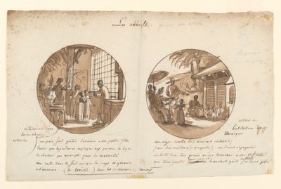 تصاميم لأطباق البورسلين المطلية ، Les Ananas (الأناناس) من Service des Objets de Dessert (خدمة الحلوى) بواسطة جان تشارلز Develly