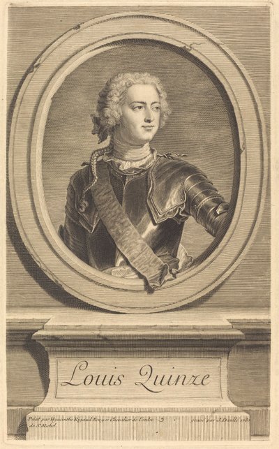 لويس الخامس عشر بواسطة جان Daullé بعد Hyacinthe Rigaud