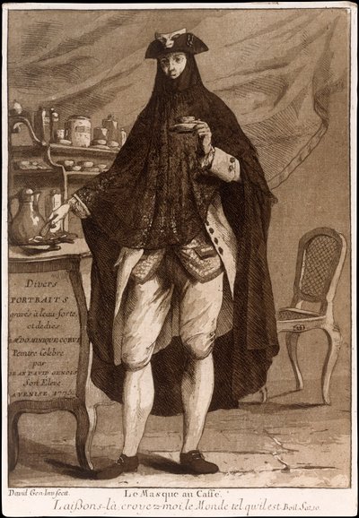 صفحة العنوان من Divers Portraits ، حانة. 1775 النقش. بواسطة جان ديفيد جينوا
