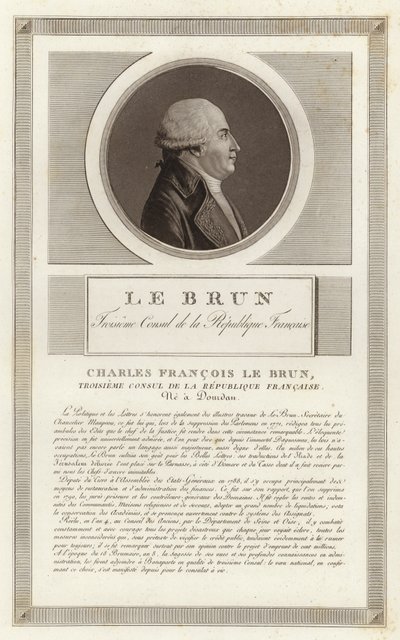 صورة لتشارلز فرانسوا ليبرون ، دوق بليزانس بواسطة Jean Duplessi Bertaux