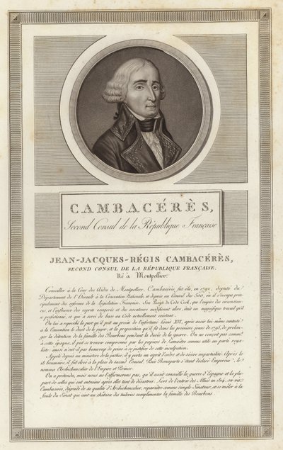 صورة جان جاك ريجيس دي كامباسيريس بواسطة Jean Duplessi Bertaux
