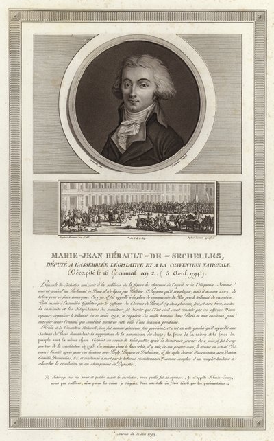صورة ماري جان هيرولت دي سيشيلز بواسطة Jean Duplessi-Bertaux