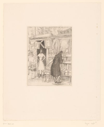 عميل التصفح في متجر التحف Marchande des antiquites بواسطة Jean-Emile Laboureur