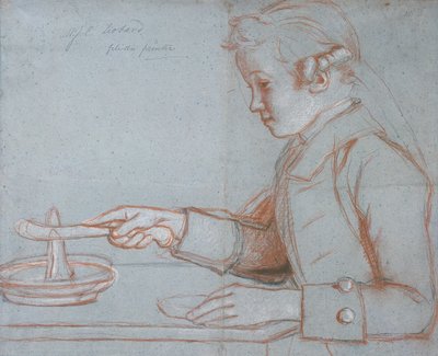 جان إتيان ليوتارد ، نجل الفنان في الإفطار ، c.1770 (أحمر ، أسود وأبيض طباشير على ورق أزرق) بواسطة جان اتيان ليوتارد