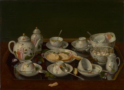 الحياة الساكنة: طقم الشاي ، c.1781-3 (زيت على قماش مركب على متن) بواسطة جان اتيان ليوتارد